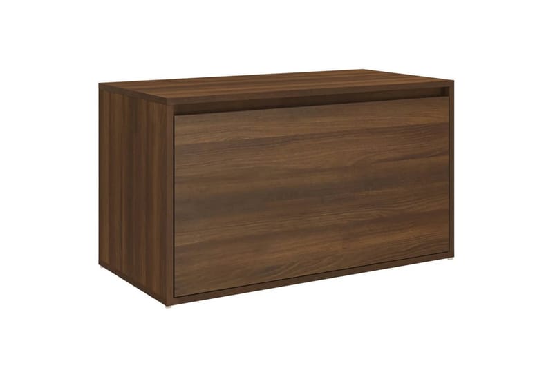 beBasic Gangbenk 80x40x45 cm brun eik konstruert tre - Brun - Møbler - Stoler & lenestoler - Benk - Skohylle med benk