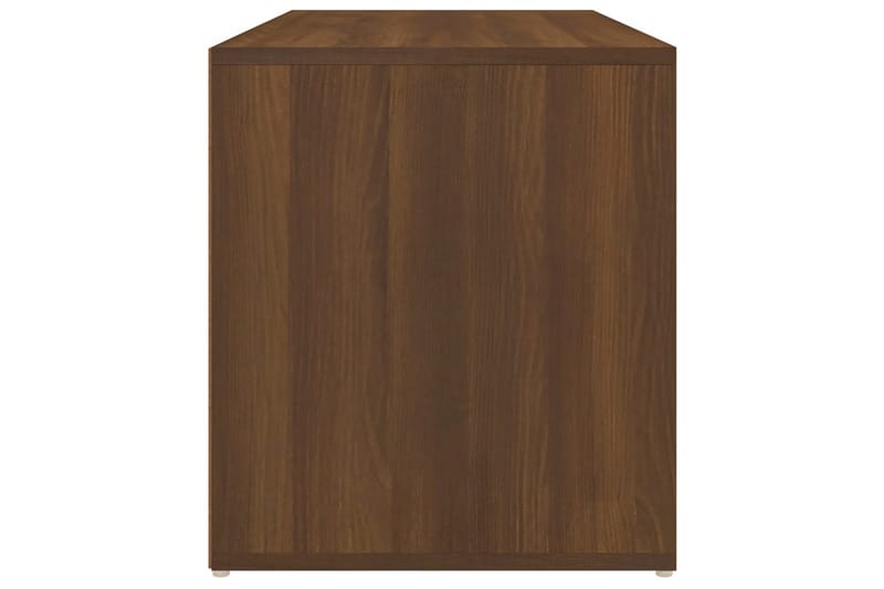 beBasic Gangbenk 80x40x45 cm brun eik konstruert tre - Brun - Møbler - Stoler & lenestoler - Benk - Skohylle med benk