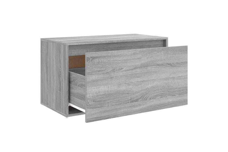 beBasic Gangbenk 80x40x45 cm grå sonoma konstruert tre - GrÃ¥ - Møbler - Stoler & lenestoler - Benk - Skohylle med benk