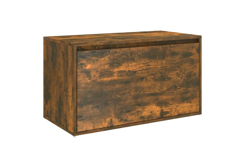 beBasic Gangbenk 80x40x45 cm røkt eik konstruert tre - Brun - Møbler - Stoler & lenestoler - Benk - Skohylle med benk