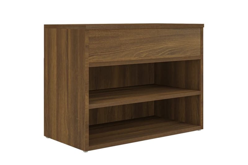 beBasic Skobenk brun eik 60x30x45 cm konstruert tre - Brun - Møbler - Stoler & lenestoler - Benk - Skohylle med benk
