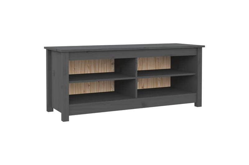 beBasic Skobenk grå 110x38x45,5 cm heltre furu - GrÃ¥ - Møbler - Stoler & lenestoler - Benk - Skohylle med benk