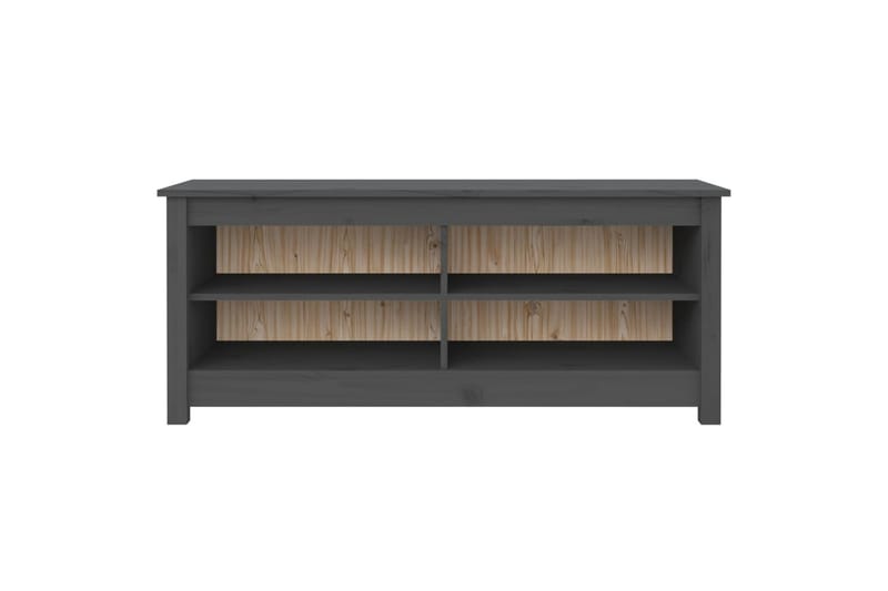 beBasic Skobenk grå 110x38x45,5 cm heltre furu - GrÃ¥ - Møbler - Stoler & lenestoler - Benk - Skohylle med benk