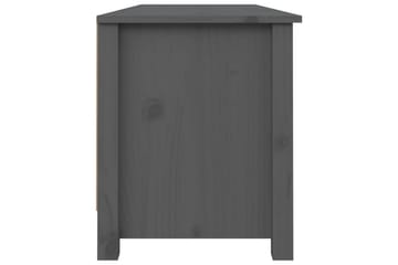 beBasic Skobenk grå 110x38x45,5 cm heltre furu - GrÃ¥ - Møbler - Stoler & lenestoler - Benk - Skohylle med benk
