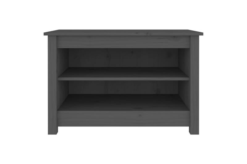 beBasic Skobenk grå 70x38x45,5 cm heltre furu - GrÃ¥ - Møbler - Stoler & lenestoler - Benk - Skohylle med benk