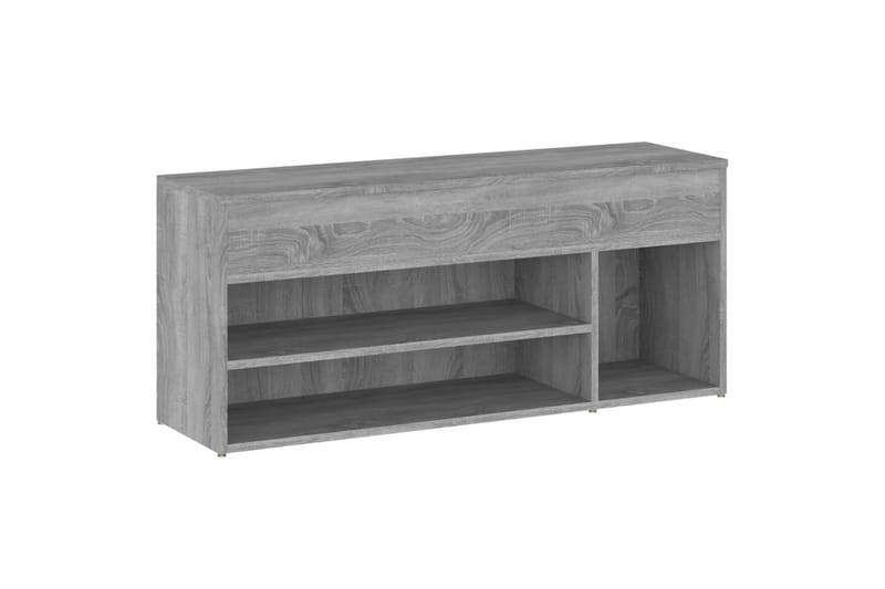 beBasic Skobenk grå sonoma 105x30x45 cm konstruert tre - GrÃ¥ - Møbler - Stoler & lenestoler - Benk - Skohylle med benk