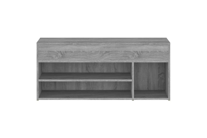 beBasic Skobenk grå sonoma 105x30x45 cm konstruert tre - GrÃ¥ - Møbler - Stoler & lenestoler - Benk - Skohylle med benk