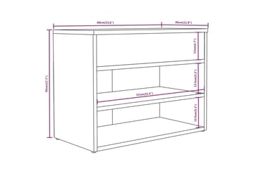 beBasic Skobenk grå sonoma 60x30x45 cm konstruert tre - GrÃ¥ - Møbler - Stoler & lenestoler - Benk - Skohylle med benk