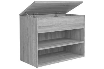 beBasic Skobenk grå sonoma 60x30x45 cm konstruert tre - GrÃ¥ - Møbler - Stoler & lenestoler - Benk - Skohylle med benk