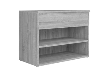 beBasic Skobenk grå sonoma 60x30x45 cm konstruert tre - GrÃ¥ - Møbler - Stoler & lenestoler - Benk - Skohylle med benk