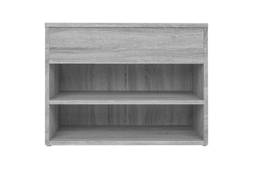 beBasic Skobenk grå sonoma 60x30x45 cm konstruert tre - GrÃ¥ - Møbler - Stoler & lenestoler - Benk - Skohylle med benk