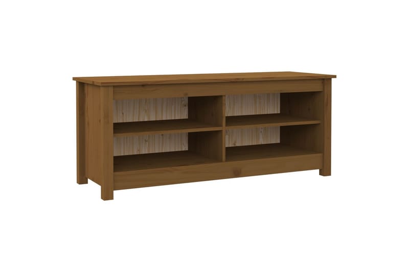 beBasic Skobenk honningbrun 110x38x45,5 cm heltre furu - Brun - Møbler - Stoler & lenestoler - Benk - Skohylle med benk