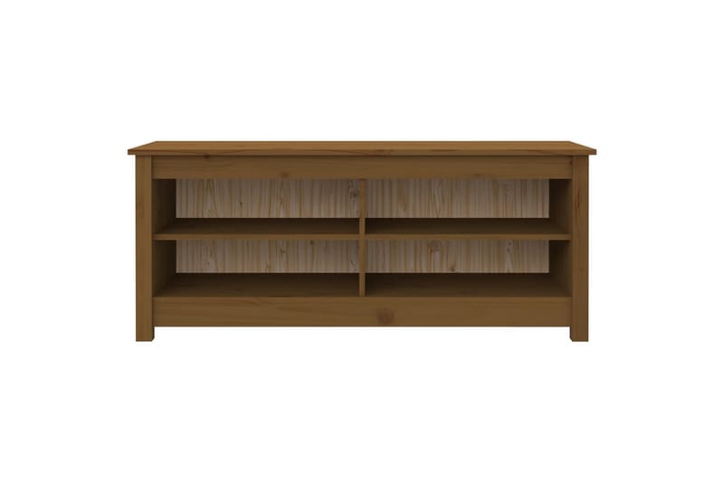 beBasic Skobenk honningbrun 110x38x45,5 cm heltre furu - Brun - Møbler - Stoler & lenestoler - Benk - Skohylle med benk
