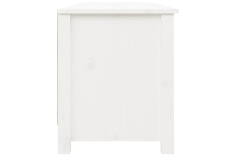beBasic Skobenk hvit 110x38x45,5 cm heltre furu - Hvit - Møbler - Stoler & lenestoler - Benk - Skohylle med benk
