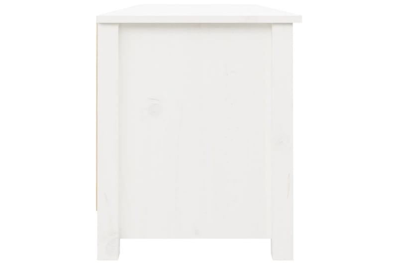 beBasic Skobenk hvit 110x38x45,5 cm heltre furu - Hvit - Gangoppbevaring - Skohylle med benk