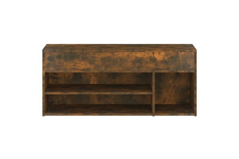 beBasic Skobenk røkt eik 105x30x45 cm konstruert tre - Brun - Møbler - Stoler & lenestoler - Benk - Skohylle med benk