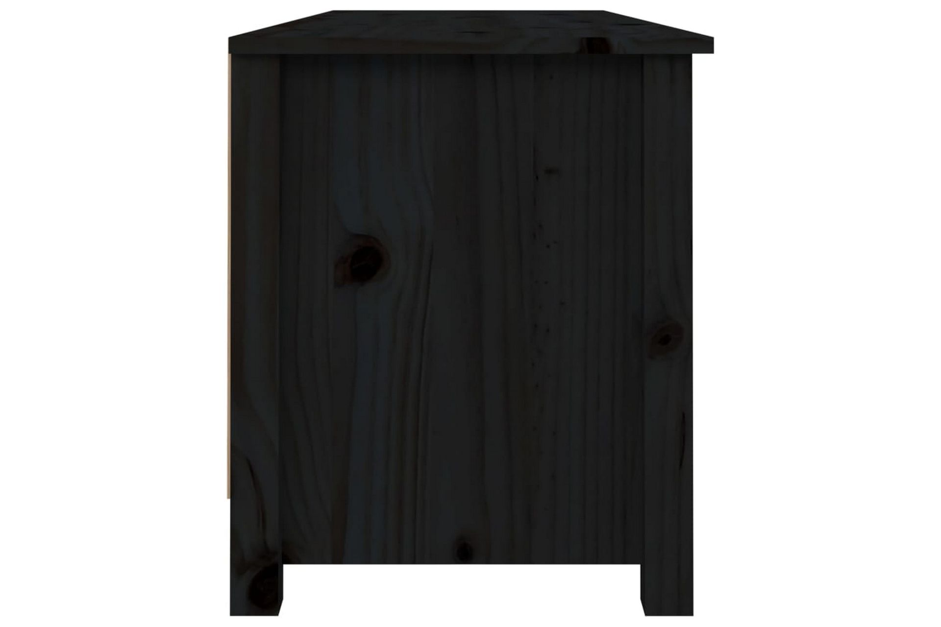 beBasic Skobenk svart 110x38x45,5 cm heltre furu - Svart - Møbler - Stoler & lenestoler - Benk - Skohylle med benk