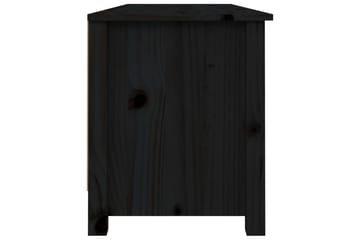 beBasic Skobenk svart 110x38x45,5 cm heltre furu - Svart - Møbler - Stoler & lenestoler - Benk - Skohylle med benk