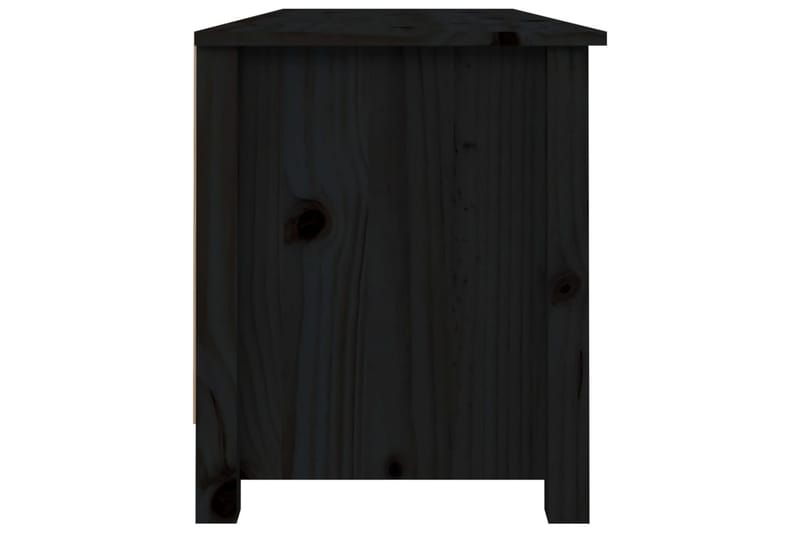 beBasic Skobenk svart 110x38x45,5 cm heltre furu - Svart - Møbler - Stoler & lenestoler - Benk - Skohylle med benk