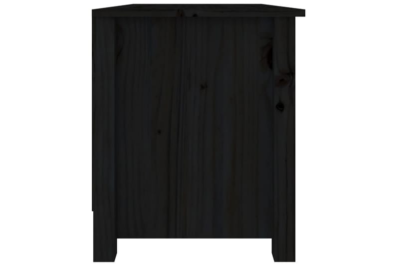 beBasic Skobenk svart 70x38x45,5 cm heltre furu - Svart - Møbler - Stoler & lenestoler - Benk - Skohylle med benk