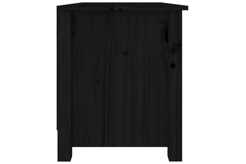 beBasic Skobenk svart 70x38x45,5 cm heltre furu - Svart - Gangoppbevaring - Skohylle med benk