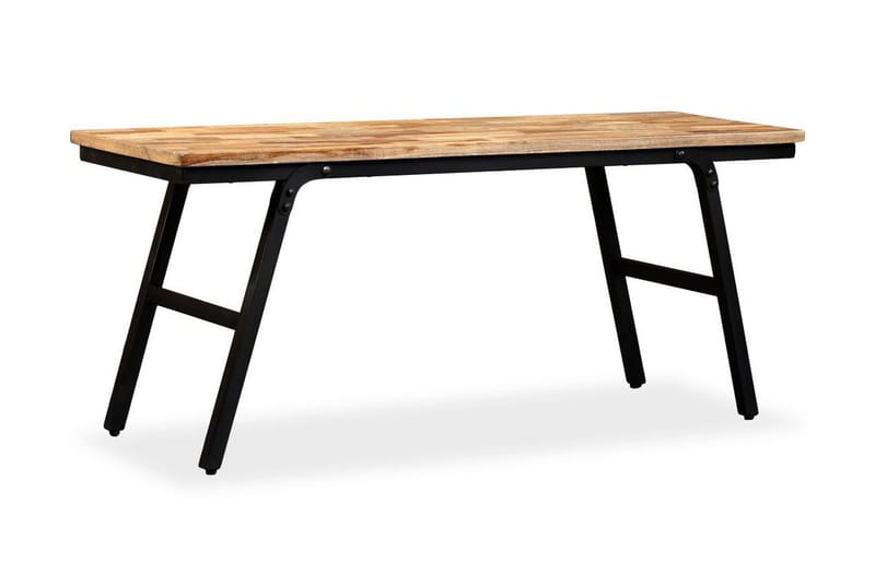 Benk gjenvunnet teak og stål 110x35x45 cm - Teak - Møbler - Stoler & lenestoler - Benk - Entrebenk