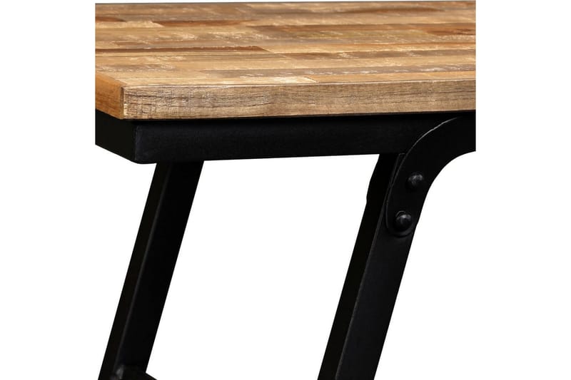 Benk gjenvunnet teak og stål 110x35x45 cm - Teak - Møbler - Stoler & lenestoler - Benk - Entrebenk