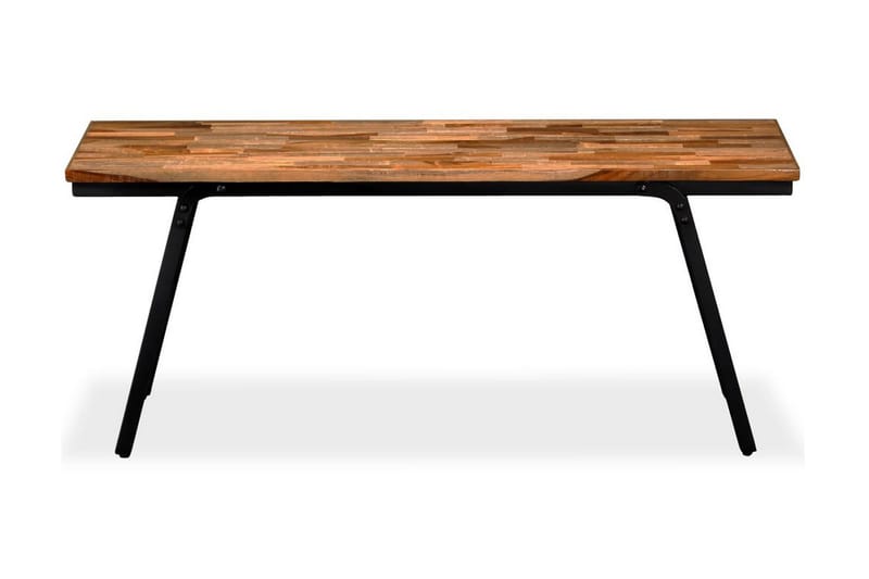 Benk gjenvunnet teak og stål 110x35x45 cm - Teak - Møbler - Stoler & lenestoler - Benk - Entrebenk