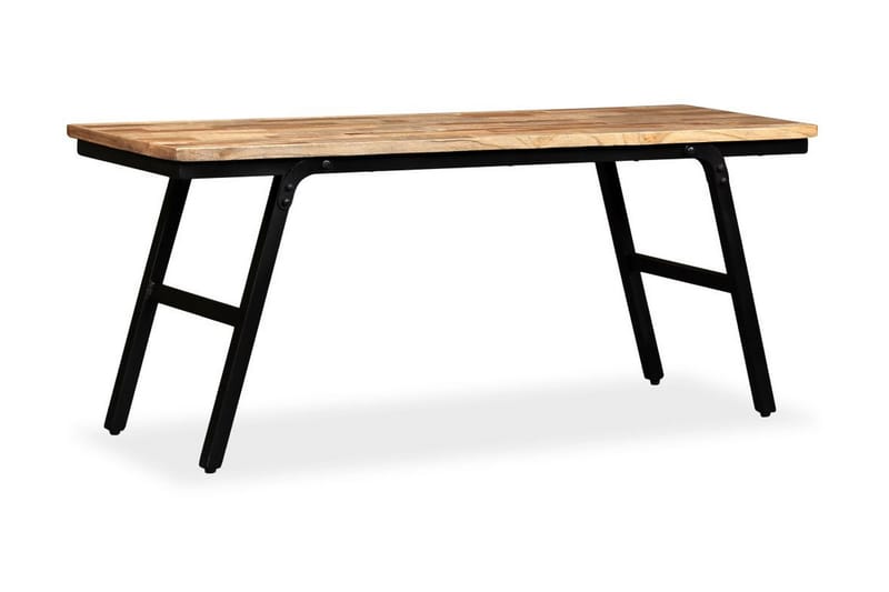 Benk gjenvunnet teak og stål 110x35x45 cm - Teak - Møbler - Stoler & lenestoler - Benk - Entrebenk