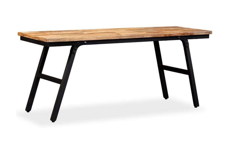 Benk gjenvunnet teak og stål 110x35x45 cm - Teak - Møbler - Stoler & lenestoler - Benk - Entrebenk