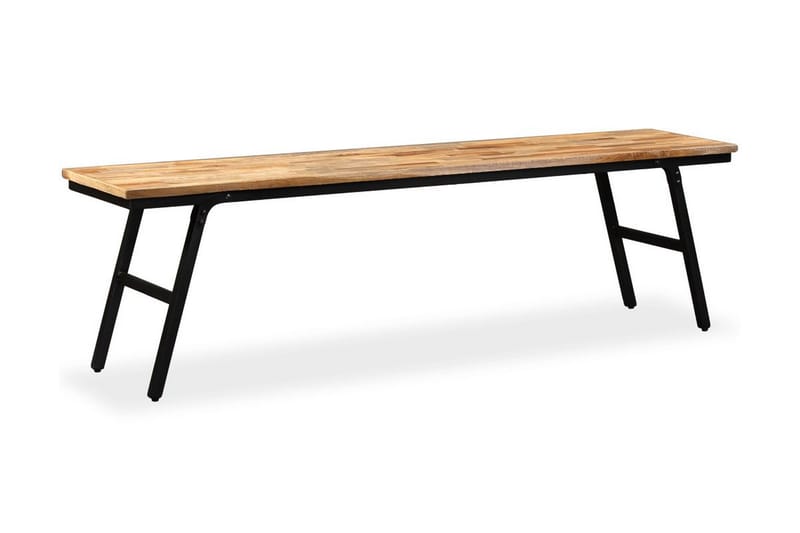 Benk gjenvunnet teak og stål 160x35x45 cm - Teak - Møbler - Stoler & lenestoler - Benk - Entrebenk