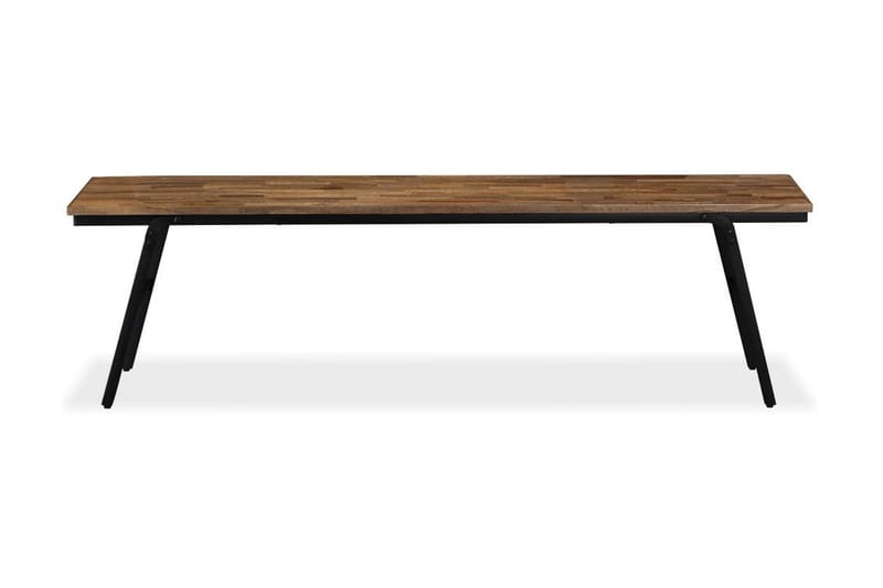 Benk gjenvunnet teak og stål 160x35x45 cm - Teak - Entrebenk - Benk