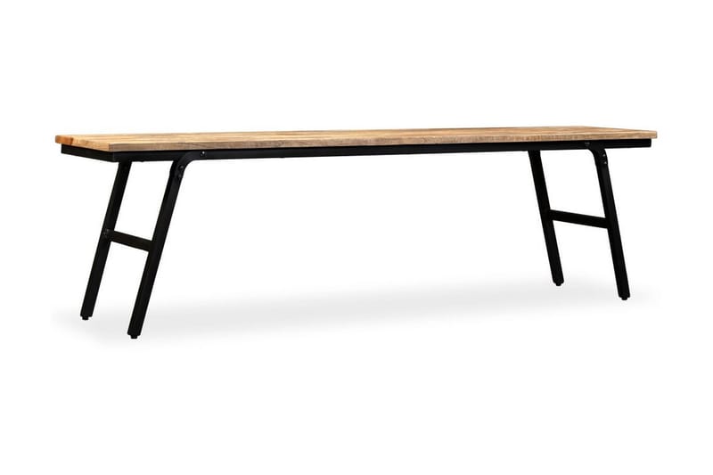 Benk gjenvunnet teak og stål 160x35x45 cm - Teak - Møbler - Stoler & lenestoler - Benk - Entrebenk