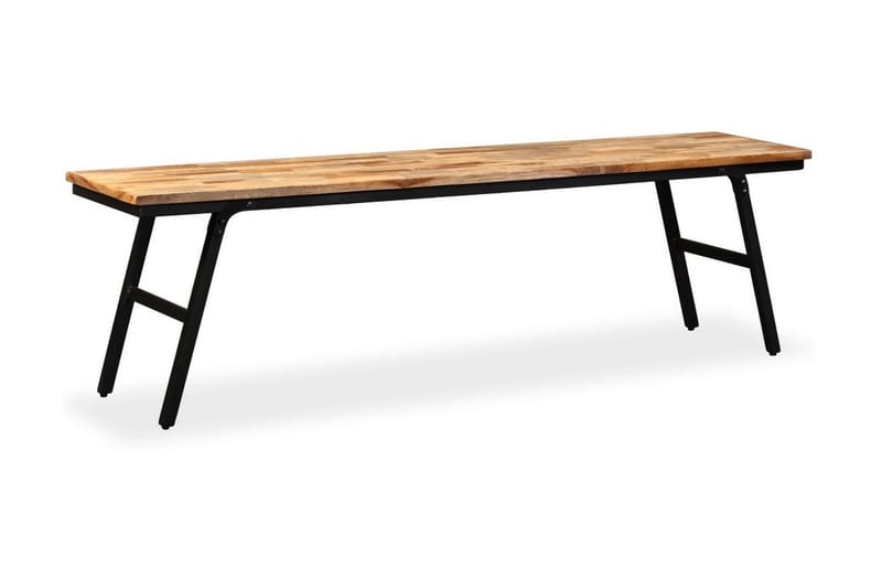 Benk gjenvunnet teak og stål 160x35x45 cm - Teak - Møbler - Stoler & lenestoler - Benk - Entrebenk