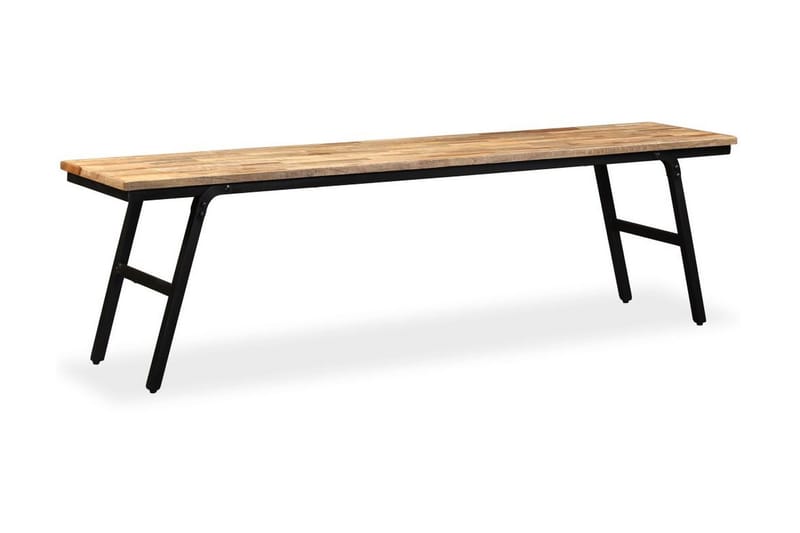 Benk gjenvunnet teak og stål 160x35x45 cm - Teak - Møbler - Stoler & lenestoler - Benk - Entrebenk