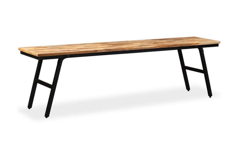 Benk gjenvunnet teak og stål 160x35x45 cm - Teak - Møbler - Stoler & lenestoler - Benk - Entrebenk