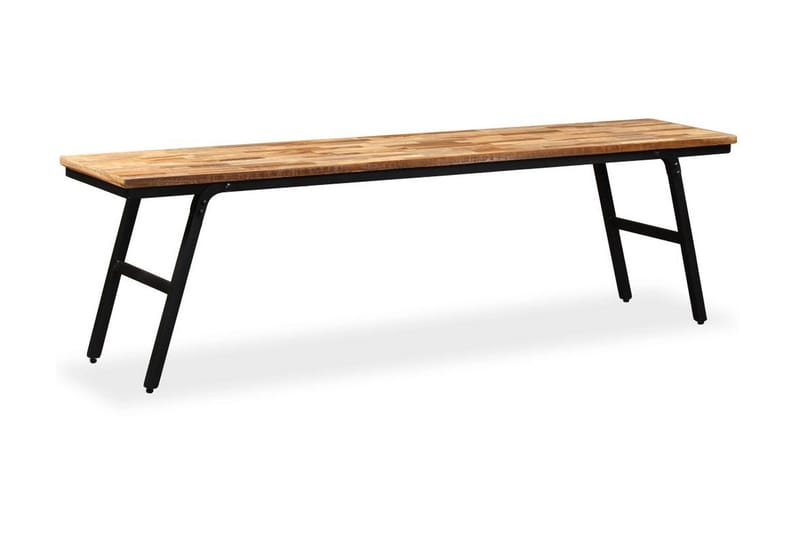 Benk gjenvunnet teak og stål 160x35x45 cm - Teak - Møbler - Stoler & lenestoler - Benk - Entrebenk