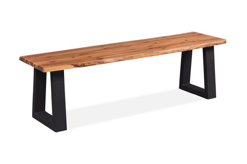 Benk heltre akasie 145 cm - Akasie/Svart - Møbler - Stoler & lenestoler - Benk - Entrebenk