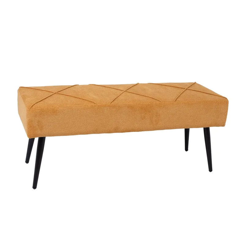 Benk HOME4YOU Kelsi Mørk gul - mørk gul - Møbler - Stoler & lenestoler - Benk - Entrebenk