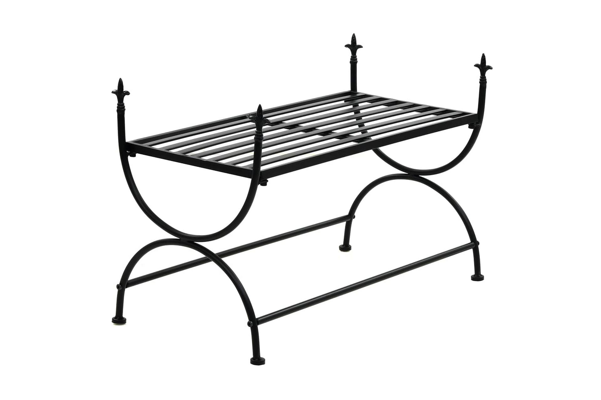 Benk i gammeldags stil metall 83x42x55 cm svart - Møbler - Stoler & lenestoler - Benk - Entrebenk