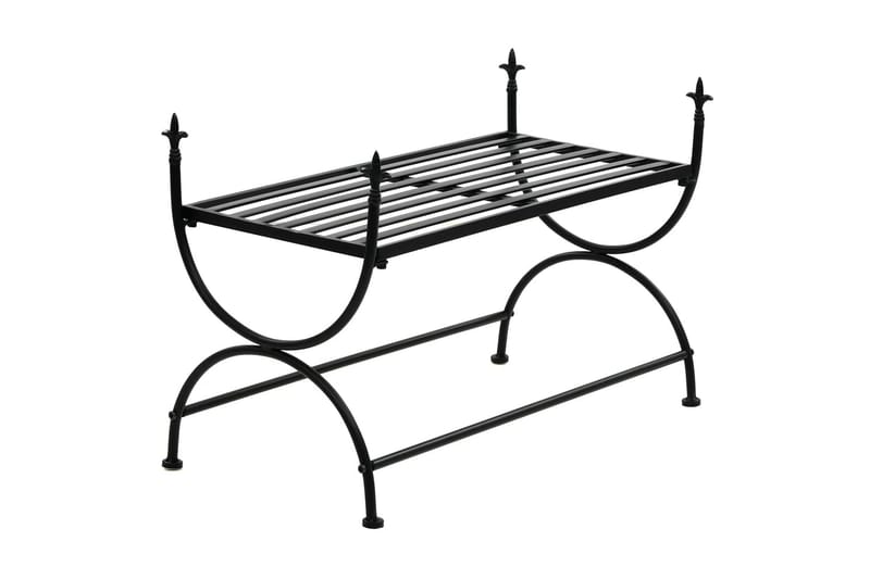 Benk i gammeldags stil metall 83x42x55 cm svart - Møbler - Stoler & lenestoler - Benk - Entrebenk