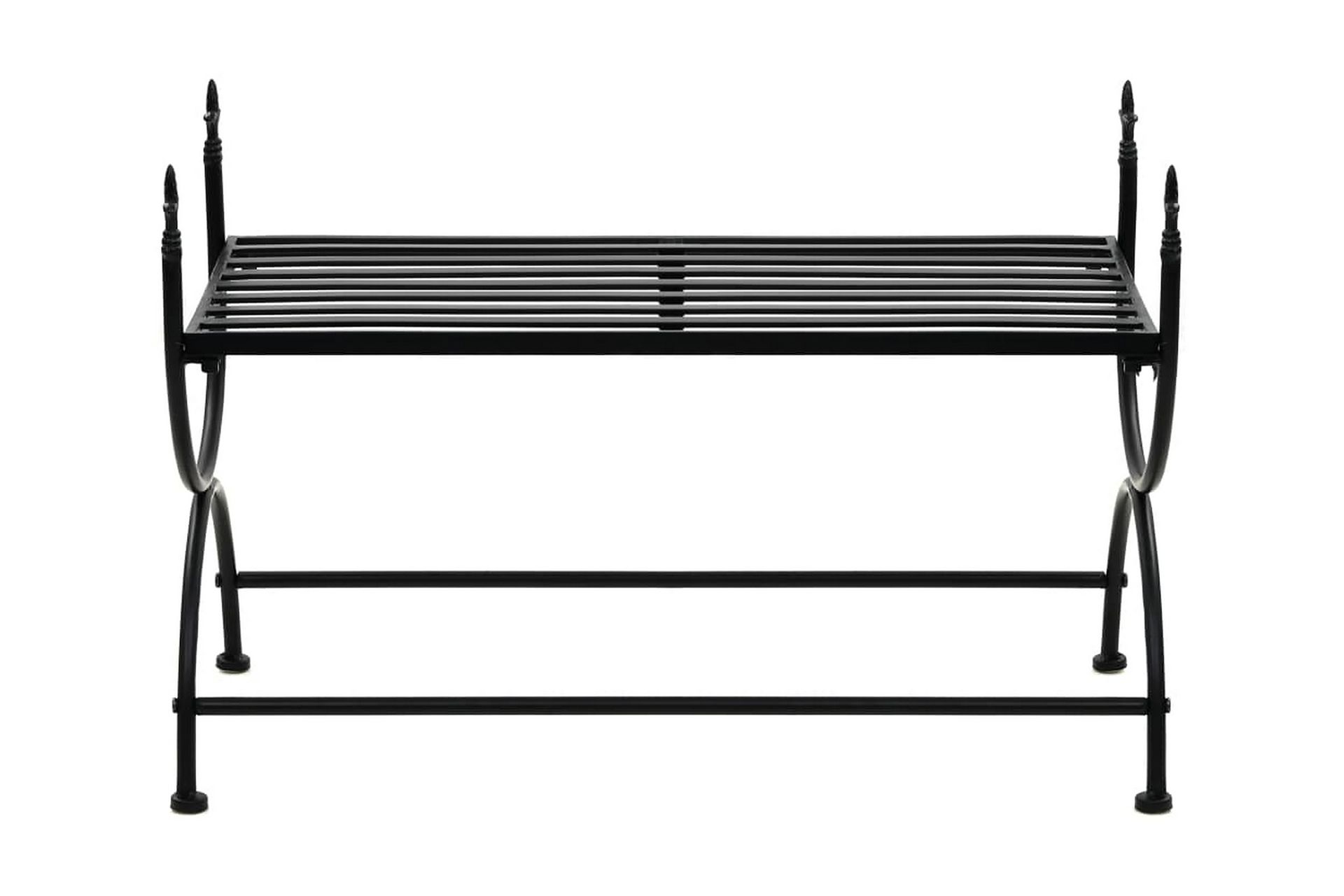 Benk i gammeldags stil metall 83x42x55 cm svart - Møbler - Stoler & lenestoler - Benk - Entrebenk