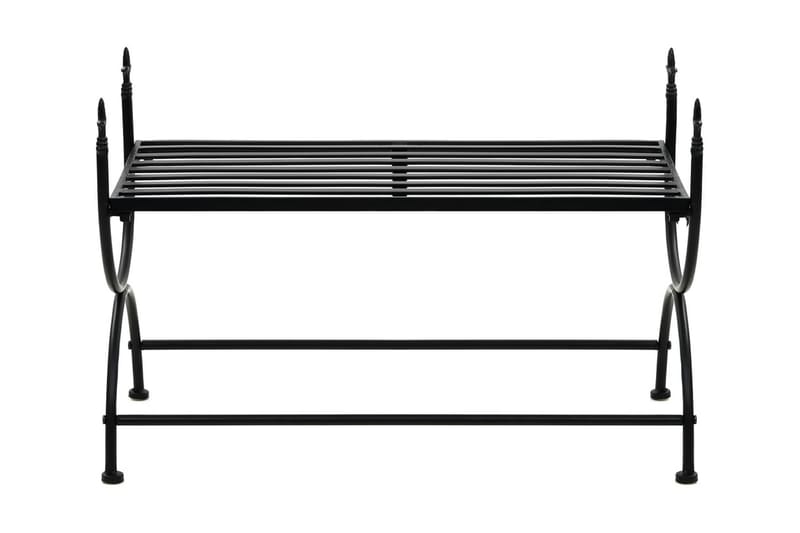 Benk i gammeldags stil metall 83x42x55 cm svart - Møbler - Stoler & lenestoler - Benk - Entrebenk