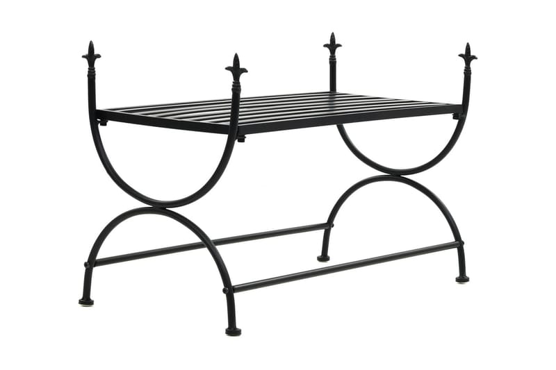 Benk i gammeldags stil metall 83x42x55 cm svart - Møbler - Stoler & lenestoler - Benk - Entrebenk