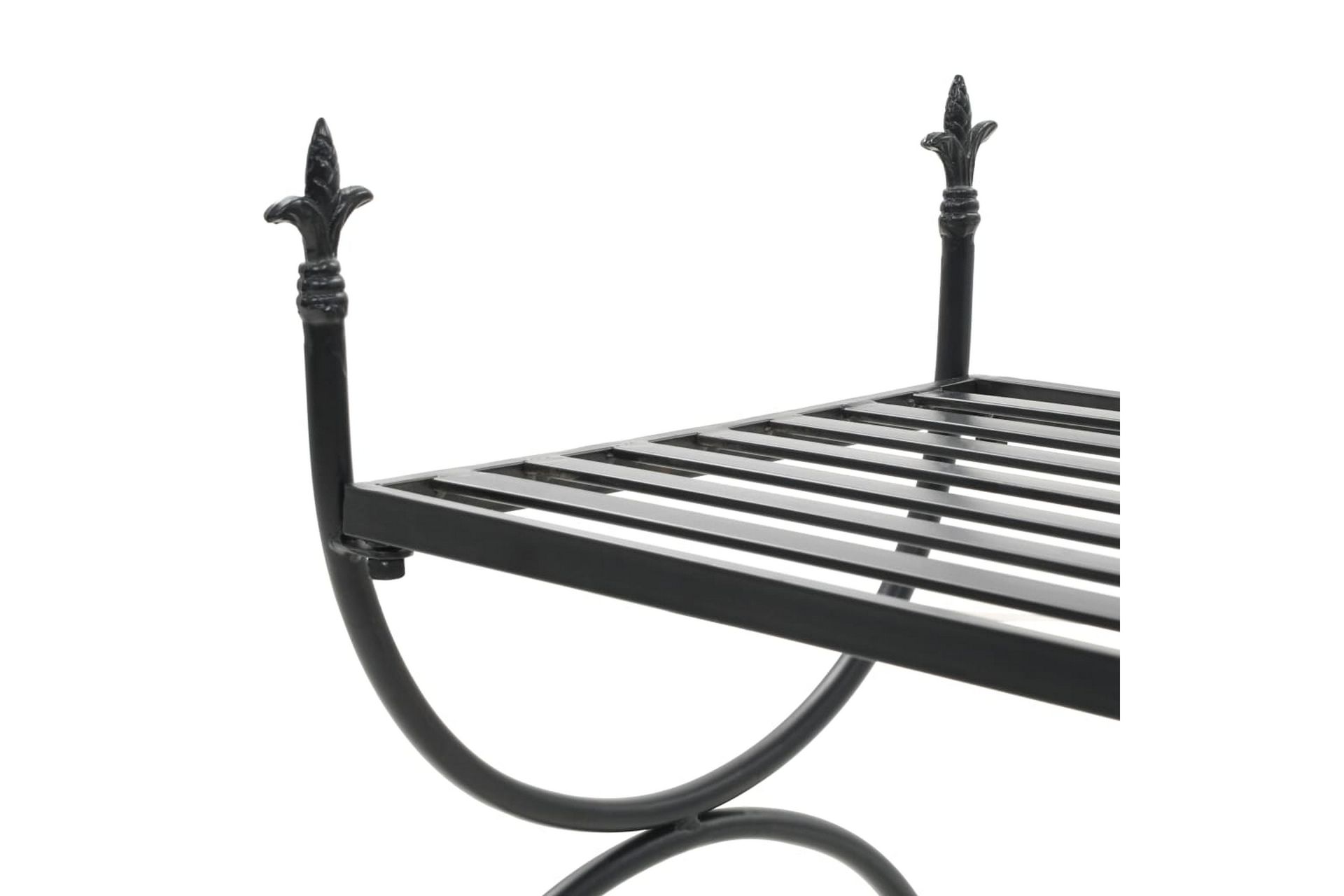 Benk i gammeldags stil metall 83x42x55 cm svart - Møbler - Stoler & lenestoler - Benk - Entrebenk