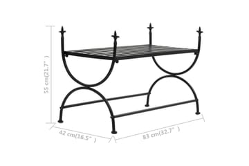 Benk i gammeldags stil metall 83x42x55 cm svart - Møbler - Stoler & lenestoler - Benk - Entrebenk