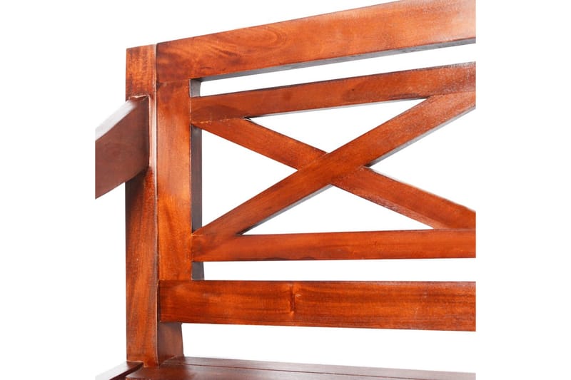 Batavia-benk 123 cm heltre mahogni mørkebrun - Brun - Møbler - Stoler & lenestoler - Benk - Benk med ryggstøtte