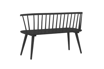 Sofabenk Bobby 120 cm i tre - Svart - Møbler - Stoler & lenestoler - Benk - Benk med ryggstøtte