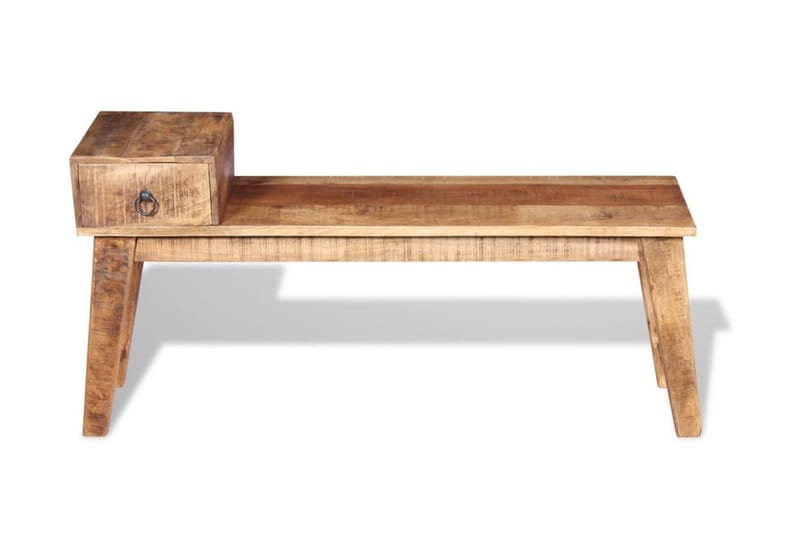 Benk med Skuff Solid Mango Tre 120x36x60 cm - Mangotre - Møbler - Stoler & lenestoler - Benk - Entrebenk - Entrebenk med oppbevaring
