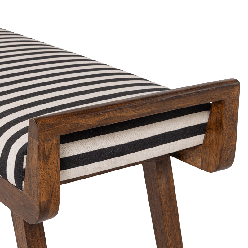 Benk Valo 157 cm - Svart/Hvit - Møbler - Stoler & lenestoler - Benk - Entrebenk